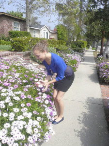 Gabrielle with Sierra Madre flowers